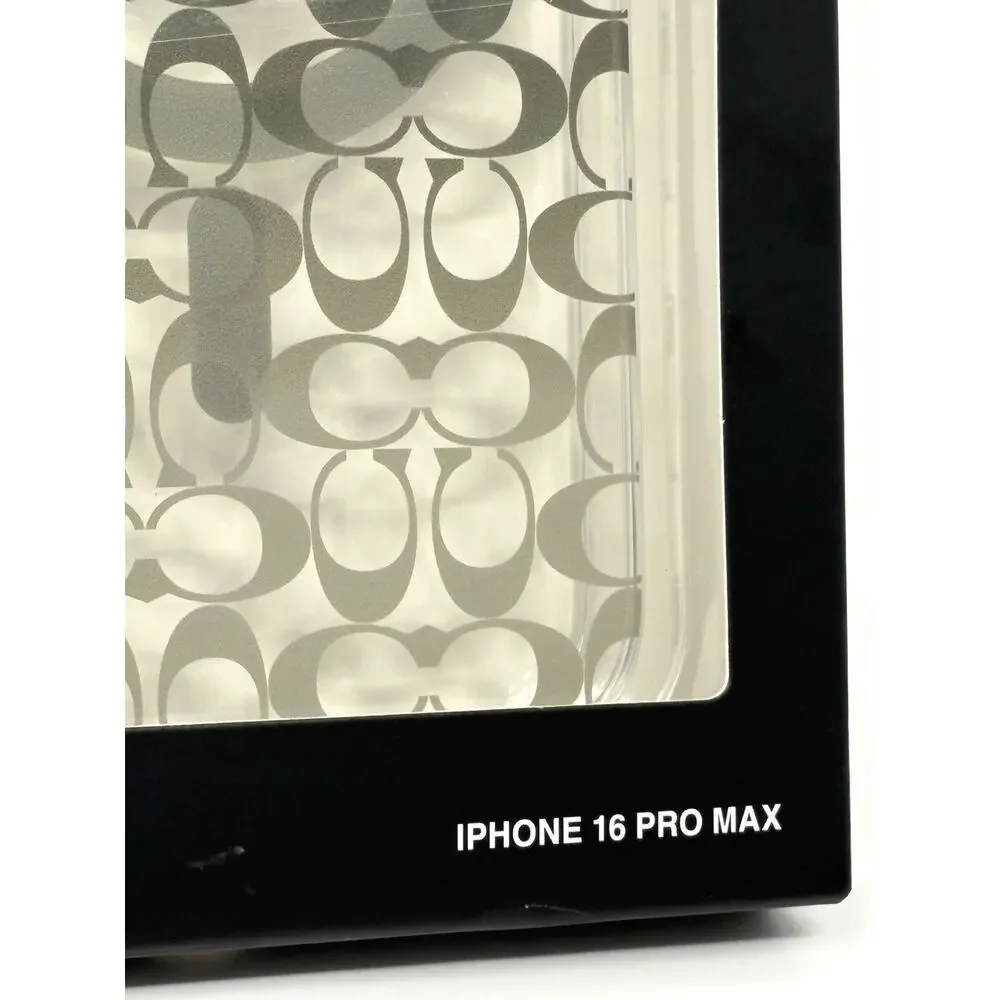 Coach iPhone 16 Pro Max Clear Case Signature Cs Deep Forest Logo Magsafe NIP